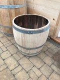 130 Liter Miniteich Regentonne aus neuem Kastanieenholzfass Weinfass Wasserfass Holzfass Kastanienfass