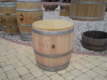 75 Liter Regentonne aus neuem Kastanieenholzfass Weinfass Wasserfass Holzfass Kastanienfass Miniteich Pflanzkbel