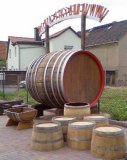120 Liter gebrauchte Barrique-Eichenfasshlfte mit D.75cm,H.40cm