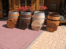 100 Liter Weinfass Regentonne aus neuem Eichenholzfass mit Deckel ohne Griff Fass Holzfass Wasserfass Regenfass