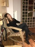 Fassdaubensessel-Relax  mit Handlehnen fertig aufgearbeitet Fass - Stuhl Eichenfass Fasssesel Fassstiz