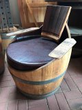Botega-HL - Weinfasssessel  mit Handlehnen fertig aufgearbeitet Fass - Stuhl Eichenfass Fassstiz