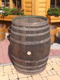 300 Liter dunkleres rundes gebrauchtes Barrique Eichenfass Weinfass Wasserfass Fasstonne Regentonne