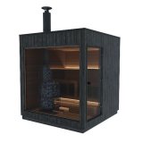 ORIGINAL FINVISON FinVision Nordic misty Außensauna Gertensauna Holzsauna Sauna mit Elektro / Holzbefeuerung montiert