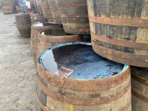 500 Liter rundes gebrauchtes Whiskyfass Eichenfass Holzfass Wasserfass Regentonne Fass Fassregentonne