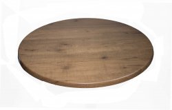 Topalit Tischplatte COLORADO rund, Durchmesser 60/70/80/90/105cm, Wetterfest Strke Auenkante 26 mm Fasstischplatte