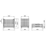 P880 GITTERBOX FR 704 liegende / 606 stehende WEINFLASCHEN 127X90XH.110cm aus Feuerverzinktem Stahl stapelbar