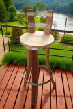 Fass Barhocker M11 Fassbarhocker mit Rckenlehne und mit Wunsch - Logo Stehtischhocker Sitzhocker Stuhl Holzstuhl Holzhocker Sitz Hocker