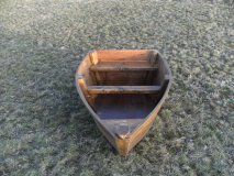NORDIKA-15 Holzboot Designboot als Garten-Dekoration