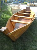 NORDIKA-40 Holzboot Designboot als Garten-Dekoration